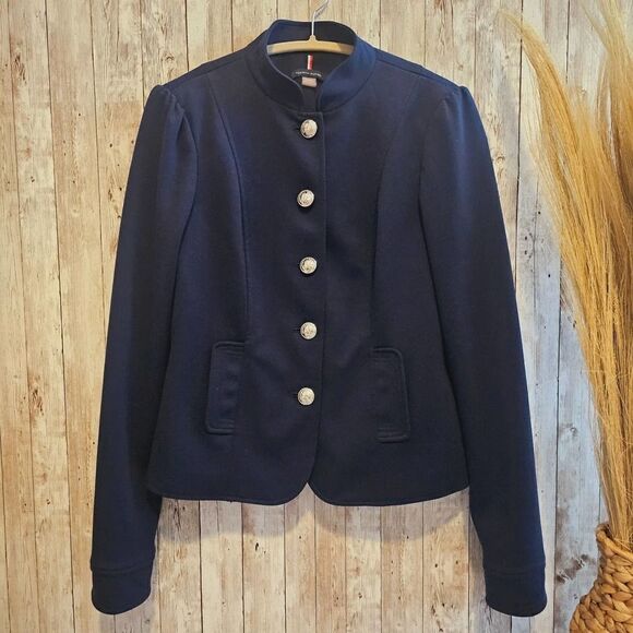 Tommy Hilfiger women's blazer jacket navy blue size 4 - Picture 1 of 9